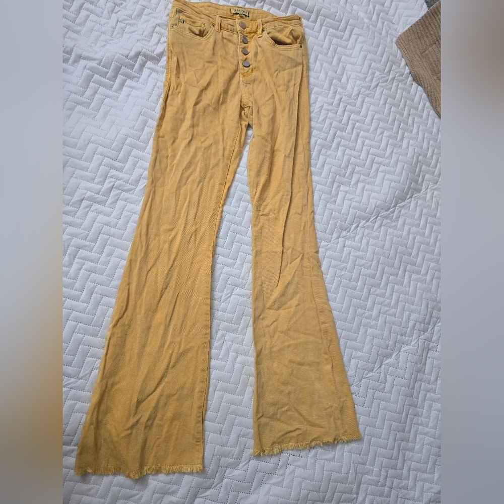 Dear John Sadie Canary Yellow High Waisted Fare Jeans - Picture 9 of 10